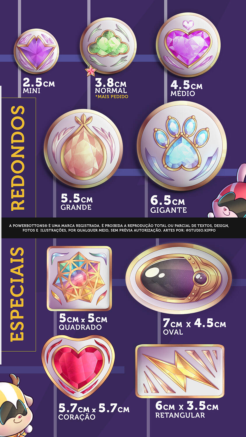 Power!Bottons Personalizações